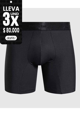 Bóxer Medio Con Micropuntos  X1 Para Hombre Negro Patprimo Patprimo