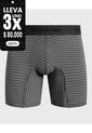 Bóxer Medio Con Estampado De Rayas Horizontales  X1 Para Hombre Negro Patprimo de Patprimo