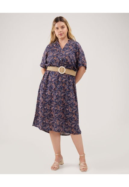 Vestido Para Mujer Manga Corta Color Azul  Marca Patprimo #14170094