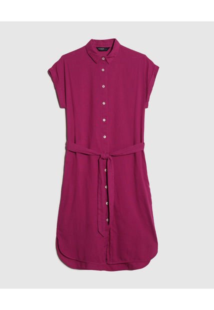 Vestido Para Mujer Manga Corta Color Morado Marca Patprimo #30171001