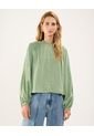 Blusa Cuello Mao  Para Mujer Verde Patprimo de Patprimo