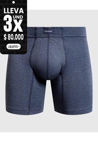 Boxer Medio Unicolor  X1 Para Hombre Azul Patprimo Patprimo