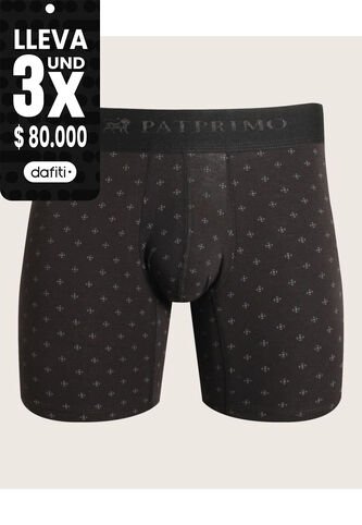 Bóxer Medio Estampado Miniprint En Algodón  X1 Para Hombre Negro Patprimo Patprimo