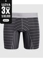 Bóxer Con Diseño De Franjas  X1 Para Hombre Gris Patprimo de Patprimo