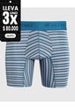 Bóxer Con Diseño De Franjas  X1 Para Hombre Azul Patprimo de Patprimo