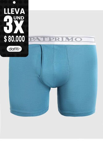 Boxer  Con Bragueta Funcional  X1 Para Hombre Azul Patprimo Patprimo