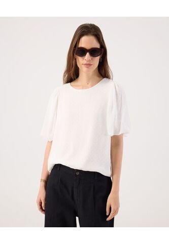 Blusa Para Mujer Manga Corta Color Blanco Marca Patprimo #30123588 Patprimo