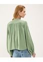 Blusa Cuello Mao  Para Mujer Verde Patprimo de Patprimo