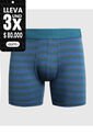 Bóxer Medio A Rayas X1 Para Hombre Azul Patprimo de Patprimo