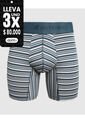 Bóxer Medio Estampado A Rayas X1 Para Hombre Azul Patprimo de Patprimo