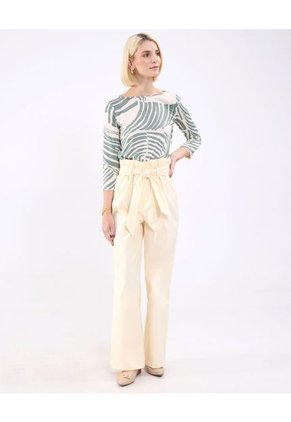 Camiseta Para Mujer Manga 3/4 Cuello Redondo Color Verde Marca Patprimo #30093685