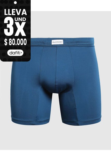 Bóxer Medio Unicolor X1 Para Hombre Azul Patprimo
