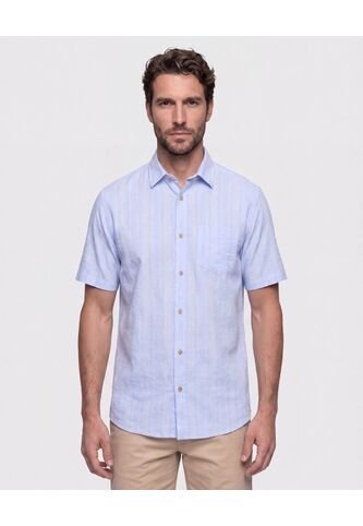 Camisa Manga Corta Texturizada Para Hombre  Para Hombre Negro Patprimo Patprimo