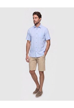 Camisa Manga Corta Texturizada Para Hombre Para Hombre Negro Patprimo