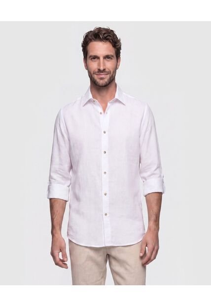 Camisa Unicolor Manga Larga Para Hombre  Para Hombre Negro Patprimo