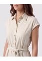 Vestido Midi Camisero Con Lazo Para Mujer  Para Mujer Negro Patprimo de Patprimo