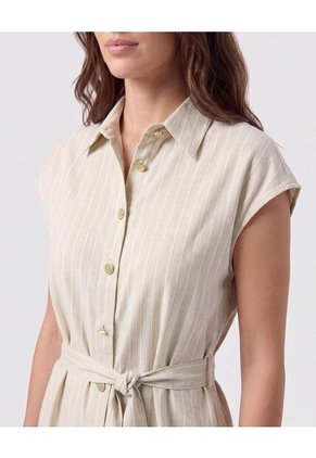 Vestido Midi Camisero Con Lazo Para Mujer  Para Mujer Negro Patprimo