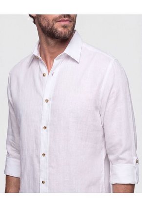 Camisa Unicolor Manga Larga Para Hombre  Para Hombre Negro Patprimo