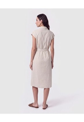 Vestido Midi Camisero Con Lazo Para Mujer  Para Mujer Negro Patprimo