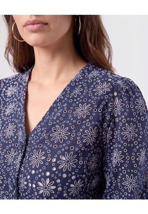 Vestido Corto Bordado Unicolor Para Mujer  Para Mujer Negro Patprimo