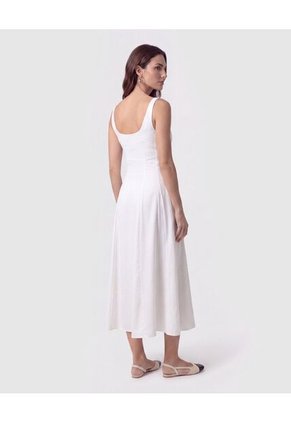 Vestido Midi Tiras Con Tablones Para Mujer Para Mujer Negro Patprimo