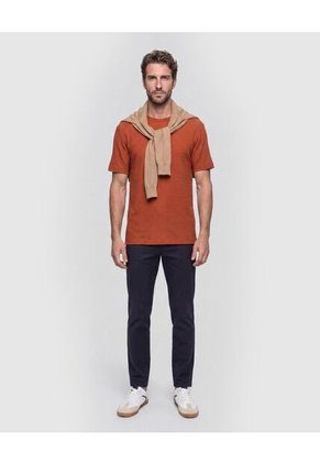 Camiseta Texturizada Cuello Redondo Hombre  Para Hombre Negro Patprimo