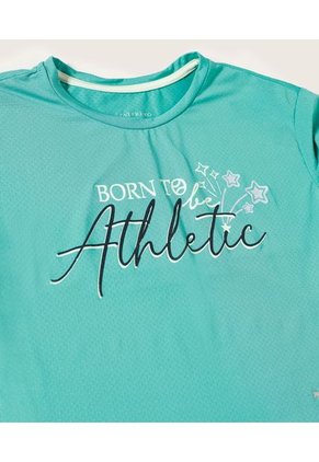 Camiseta Para Niña Manga Corta Color Verde  Marca Patprimo #86090334