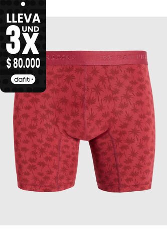 Bóxer Medio Estampado X1 Para Hombre Rojo Patprimo Patprimo