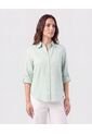 Camisa Texturizada Con Manga Larga Para Mujer  Para Mujer Negro Patprimo de Patprimo
