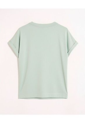 Camiseta  Para Mujer Manga Corta Cuello Redondo Color Verde Marca Patprimo #30093798