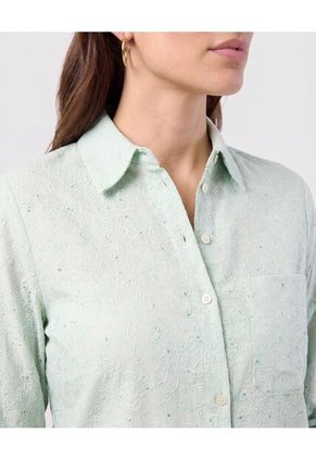 Camisa Texturizada Con Manga Larga Para Mujer  Para Mujer Negro Patprimo