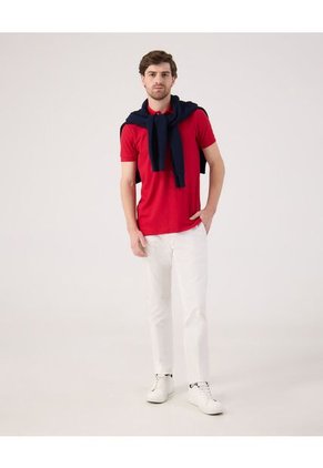 Polo Con Diseño Clasico   Para Hombre Rojo Patprimo