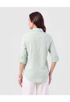 Camisa Texturizada Con Manga Larga Para Mujer  Para Mujer Negro Patprimo