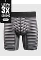 Bóxer Medio Estampado A Rayas X1 Para Hombre Negro Patprimo de Patprimo