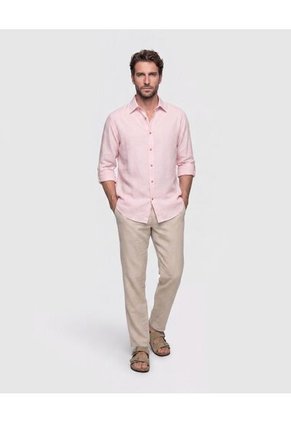 Camisa Unicolor Manga Larga Para Hombre  Para Hombre Negro Patprimo