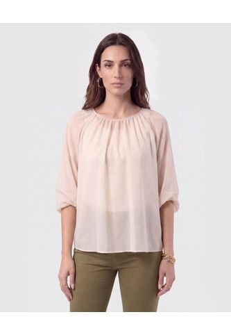 Blusa Cuello Recogido Transparente Mujer  Para Mujer Negro Patprimo Patprimo