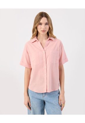 Camisa  Para Mujer Manga Corta Color Rosa Marca Patprimo #30010758