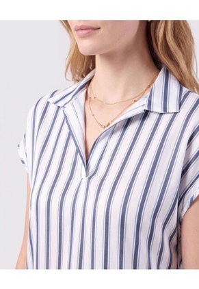 Blusa A Rayas Con Escote En V Para Mujer  Para Mujer Negro Patprimo