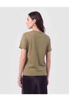 Camiseta Con Bordado Floral Para Mujer  Para Mujer Negro Patprimo