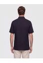 Camisa Manga Corta Texturizada Para Hombre  Para Hombre Negro Patprimo de Patprimo