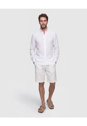 Bermuda Pinzas Elástico Posterior Hombre  Para Hombre Negro Patprimo