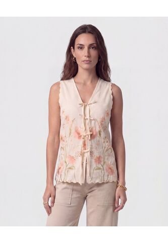 Blusa Sisa Con Cierre De Lazos Mujer  Para Mujer Negro Patprimo Patprimo