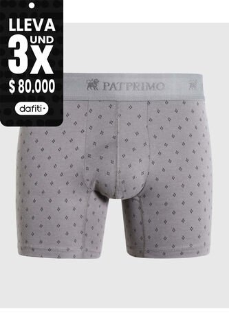 Bóxer Medio Estampado X1 Para Hombre Gris Patprimo Patprimo