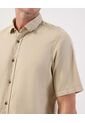 Camisa  Para Hombre Manga Corta Sin Bolsillo Cuello Casual C Color Beige Marca Patprimo #44013170 de Patprimo