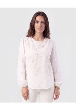 Blusa Ojalillo Manga Larga Mujer Para Mujer Negro Patprimo