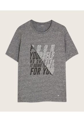 Camiseta Para Hombre Manga Corta Color Gris  Marca Patprimo #44090755