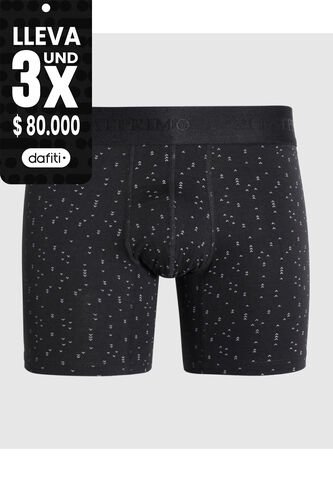 Bóxer Medio Estampado X1 Para Hombre Negro Patprimo Patprimo