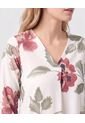 Blusa Cuello En V Con Manga 3/4 Mujer  Para Mujer Negro Patprimo de Patprimo