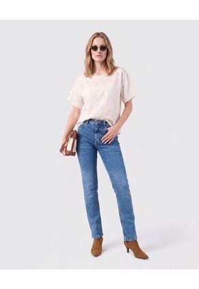 Blusa Ojalillo Manga Corta Mujer  Para Mujer Negro Patprimo