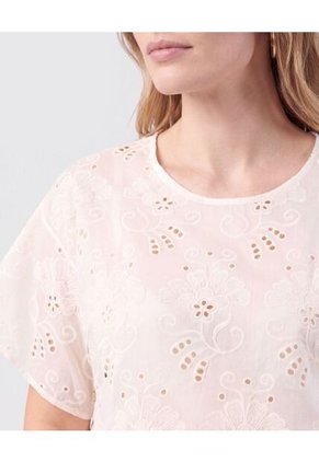 Blusa Ojalillo Manga Corta Mujer  Para Mujer Negro Patprimo